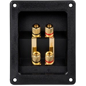 Parts Express Bi-Amp Speaker Terminal Cup Gold Binding Post Banana Jack